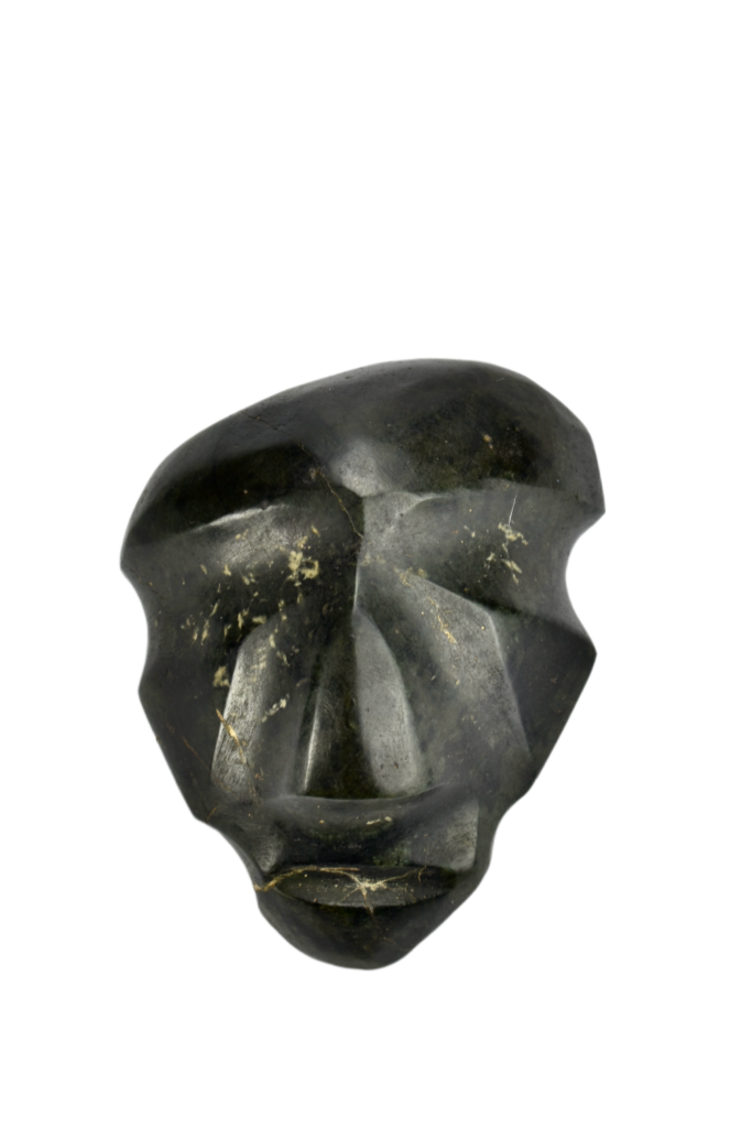 Front View of the Mezcala Stone Head Pendant for Sale