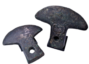 Inca Bronze Axe Blades with Owl Insignia