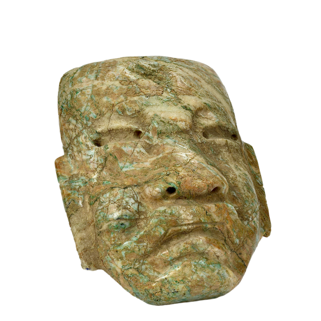 Olmec Weathered Jade Mask front right side image