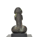 Important Moche Phallic Copper Flutist