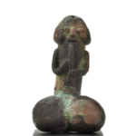 Important Moche Phallic Copper Flutist