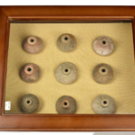 Exceptional Large Quimbaya Clay Spindle Whorls