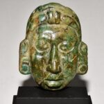 Exquisite Ancient Maya Jade Maskette