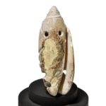 Rare Maya Olive Shell Skull Face Pendant
