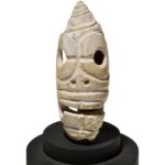 Rare Maya Olive Shell Skull Face Pendant