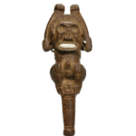 Rare Taino Wood Snuff Tube – Cohoba Inhaler w/ Shell Teeth