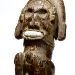 Rare Taino Wood Snuff Tube – Cohoba Inhaler w/ Shell Teeth
