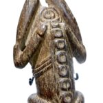 Rare Taino Wood Snuff Tube – Cohoba Inhaler w/ Shell Teeth