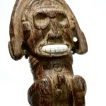Rare Taino Wood Snuff Tube – Cohoba Inhaler w/ Shell Teeth