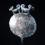 Tiwanaku Silver Tupu Pin Zoomorphic Finial