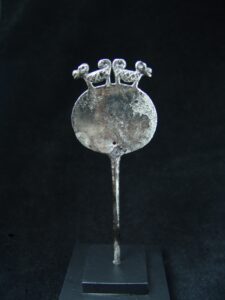 Tiwanaku Silver Tupu Pin Zoomorphic Finial